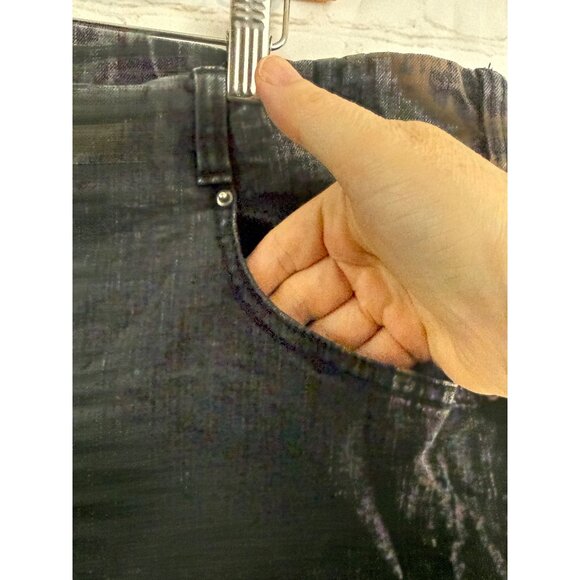 Time and Tru Jeans Womens Plus Size XXL (20) Black Pull On Stretchy Straight - Picture 7 of 7